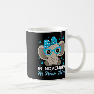 In November We Wear Blue Elephant Diabetes Awarene Coffee Mug