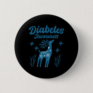 In November We Wear Blue For Diabetes Awareness Mo 6 Cm Round Badge