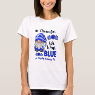 In November We Wear Blue: Gnome Diabetes Awareness T-Shirt