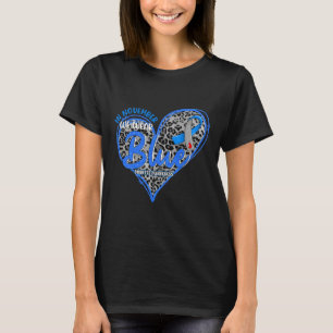 In November We Wear Blue Heart Leopard Diabetes Aw T-Shirt