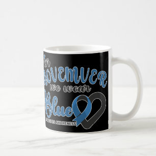 In November We Wear Blue Heart Ribbon Diabetes Awa Coffee Mug