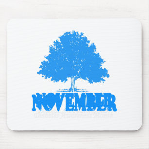 In November We Wear Blue Pumpkin Diabetes Awarenes Mouse Pad