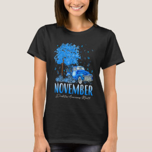In November We Wear Blue Pumpkin Diabetes Awarenes T-Shirt