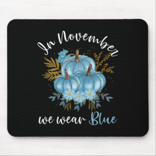 In November We Wear Blue Pumpkins Fall Diabetes Aw Mouse Pad