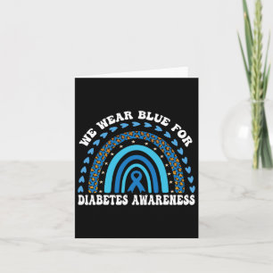 In November We Wear Blue Rainbow Diabetes Awarenes Card