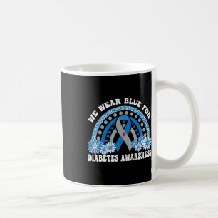 In November We Wear Blue Rainbow Diabetes Awarenes Coffee Mug