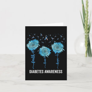 In November We Wear Blue Sunflower Diabetes Awaren Card