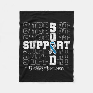 In November We Wear Blue Support Squad Diabetes Aw Fleece Blanket