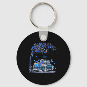 In november we wear blue truck diabetes awareness key ring