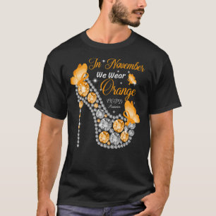 In November We Wear Orange Butterflies High Heel C T-Shirt