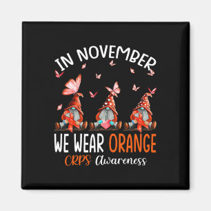 In November We Wear Orange Crps Awareness Gnomes  Magnet