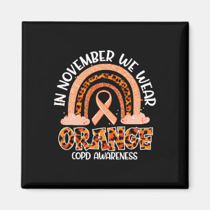 In November We Wear Orange Rainbow Crps Awareness Magnet