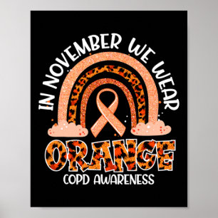 In November We Wear Orange Rainbow Crps Awareness  Poster