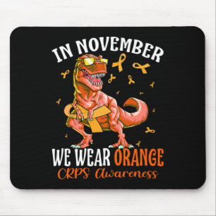 In November We Wear Orange Ribbon Crps Awareness D Mouse Pad