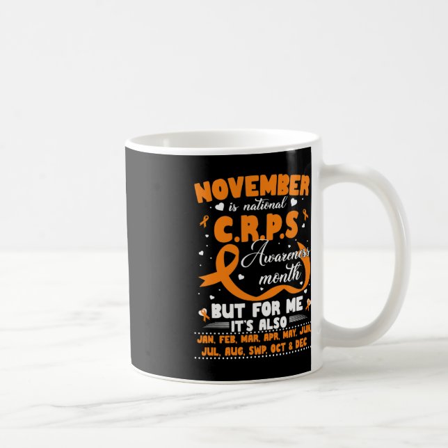 In November We Wear Orange Ribbon CRPS Awareness M Coffee Mug (Right)