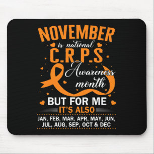 In November We Wear Orange Ribbon Crps Awareness M Mouse Pad