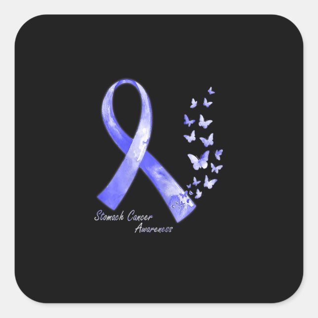 In November We Wear Periwinkle Ribbon Stomach Canc Square Sticker (Front)