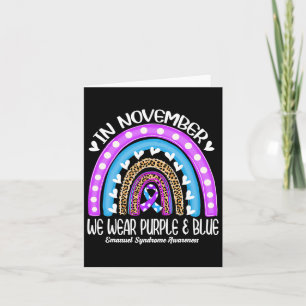 In November We Wear Purple And Blue Emanuel Syndro Card