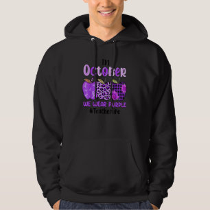 In November We Wear Purple Apple Teacher Epilepsy Hoodie