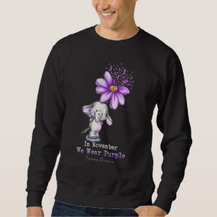 In November We Wear Purple Elephant Epilepsy Aware Sweatshirt