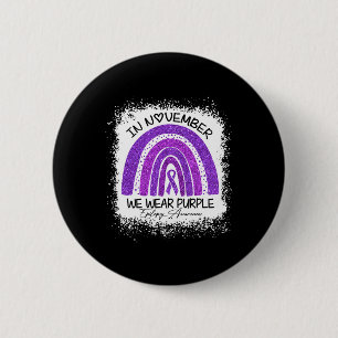 In November We Wear Purple Epilepsy Awareness 6 Cm Round Badge