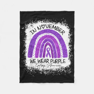 In November We Wear Purple Epilepsy Awareness Fleece Blanket