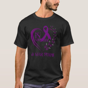 In November We Wear Purple Epilepsy Awareness Hear T-Shirt