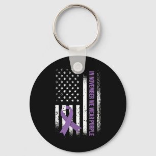 In November We Wear Purple - Epilepsy Awareness Key Ring
