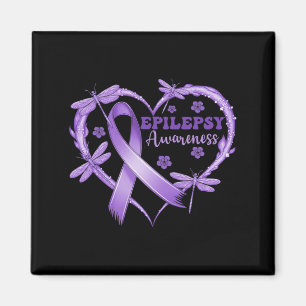 In November We Wear Purple Epilepsy Awareness Love Magnet