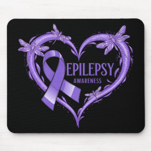 In November We Wear Purple Epilepsy Awareness Love Mouse Pad