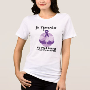 In November We Wear Purple Epilepsy Awareness Tri-Blend Shirt