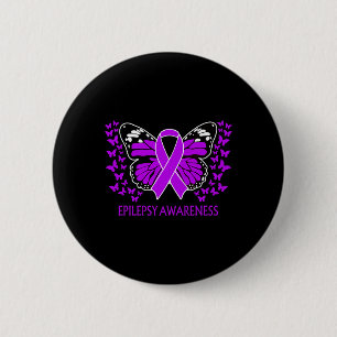 In November We Wear Purple For Epilepsy Awareness 6 Cm Round Badge