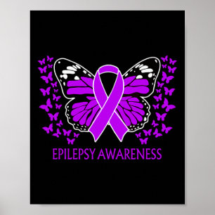 In November We Wear Purple For Epilepsy Awareness Poster