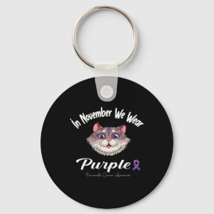 In november we wear Purple for Pancreatic Cancer a Key Ring