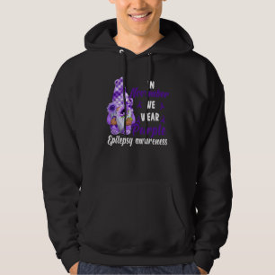 In November We Wear Purple Gnome Epilepsy Awarenes Hoodie