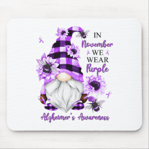 In November We Wear Purple Gnomes Heimerheimer Awa Mouse Pad