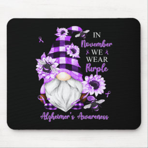 In November We Wear Purple Gnomes Heimerheimer Awa Mouse Pad
