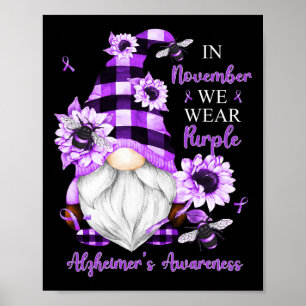In November We Wear Purple Gnomes Heimerheimer Awa Poster