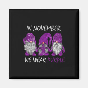 In November We Wear Purple - Heimerheimer Awarenes Magnet