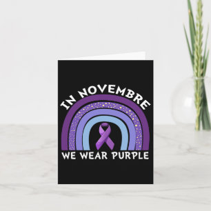In November We Wear Purple Pancreatic Cancer Aware Card