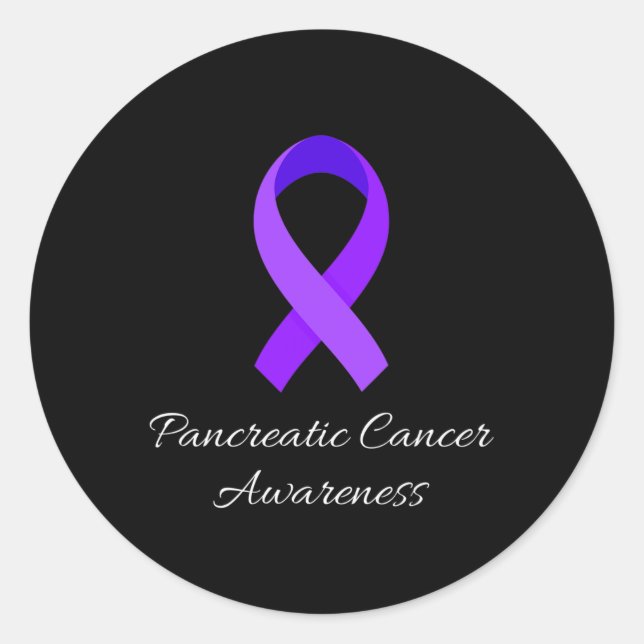 In November We Wear Purple Pancreatic Cancer Aware Classic Round Sticker (Front)