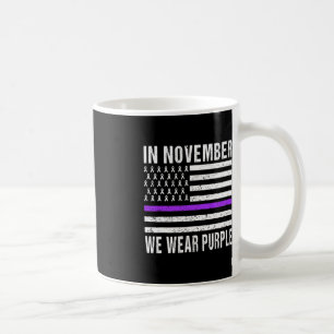 In November We Wear Purple Pancreatic Cancer Aware Coffee Mug
