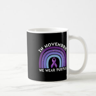 In November We Wear Purple Pancreatic Cancer Aware Coffee Mug