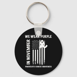 In November We Wear Purple Pancreatic Cancer Aware Key Ring