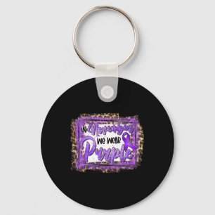 In november we wear purple pancreatic cancer aware key ring