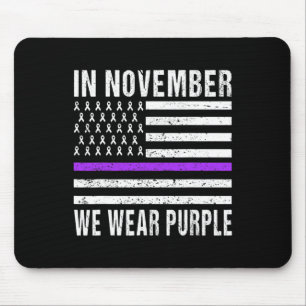 In November We Wear Purple Pancreatic Cancer Aware Mouse Pad