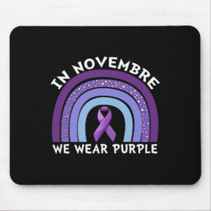 In November We Wear Purple Pancreatic Cancer Aware Mouse Pad
