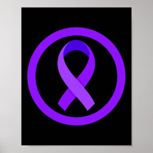In November We Wear Purple Pancreatic Cancer Aware Poster