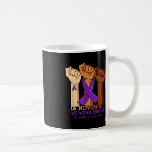In November We Wear Purple Pancreatic Cancer Hand Coffee Mug