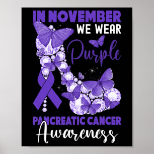 In November We Wear Purple Pancreatic Cancer High Poster